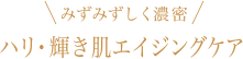 みずみずしく濃密  ハリ・輝き肌エイジングケア 